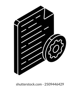 An icon design of file setting 