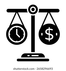 Um design de ícone do equilíbrio financeiro
