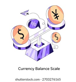 Un diseño de icono del equilibrio financiero