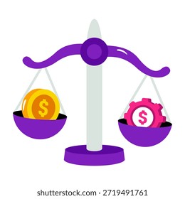 Un diseño de icono del equilibrio financiero 