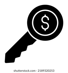 An icon design of financial key