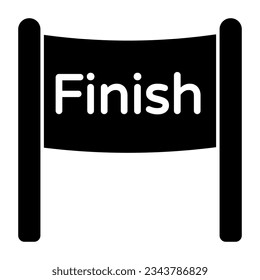 An icon design of finish line
