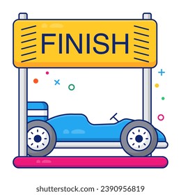 An icon design of finish line

