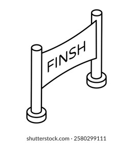 An icon design of finish line