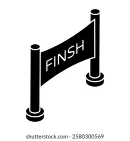 An icon design of finish line