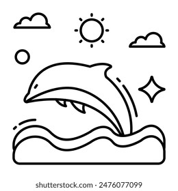 An icon design of fish