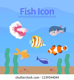 Icon Design Fish Concept