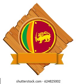 Icon design for flag of Sri Lanka illustration