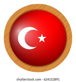 Icon design for flag of Turkey illustration