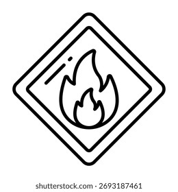 An icon design of flame burning 