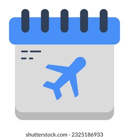 An icon design of flight schedule 