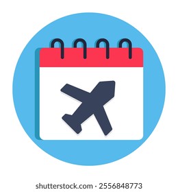 An icon design of flight schedule