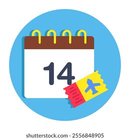 An icon design of flight schedule