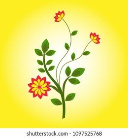 icon design with flower element