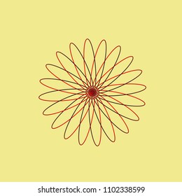 icon design with flower element