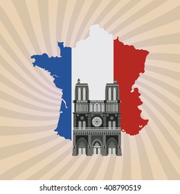 Icon design of France , vector illustration
