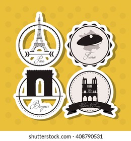 Icon design of France , vector illustration