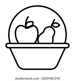 An icon design of fruit basket
