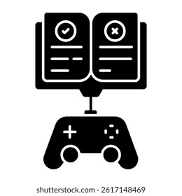 An icon design of game rules book