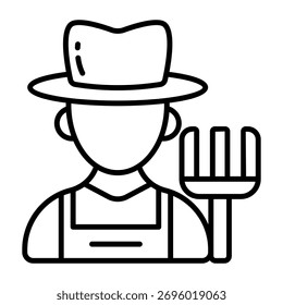 Un diseño de icono de jardinero