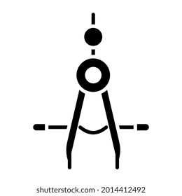 An icon design of geometry compass, divider vector