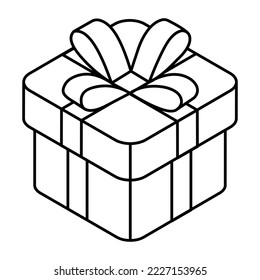 An icon design of gift box