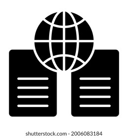 An icon design of global connections 