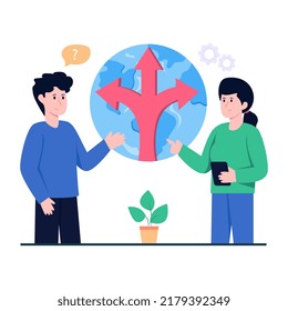 Un diseño de iconos de direcciones globales