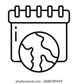 Ein Symboldesign des globalen Zeitplans 