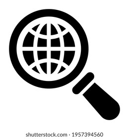      An icon design of global search 