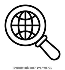      An icon design of global search