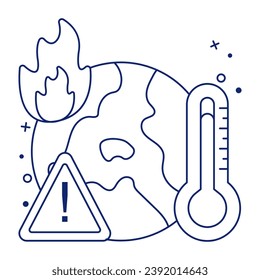 An icon design of global warming 

