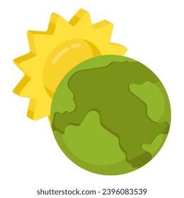 An icon design of global warming 

