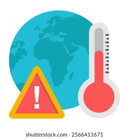 An icon design of global warming