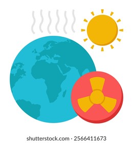 An icon design of global warming