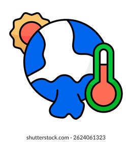 An icon design of global warming