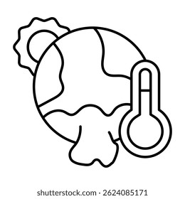 An icon design of global warming