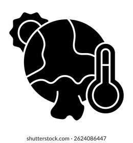 An icon design of global warming