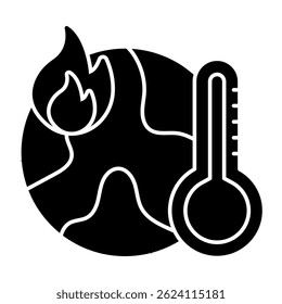 An icon design of global warming