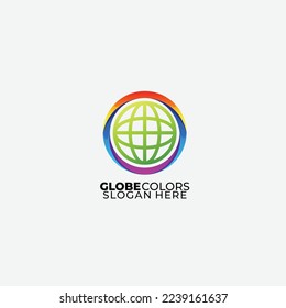 diseño de iconos globo gradiente colorido