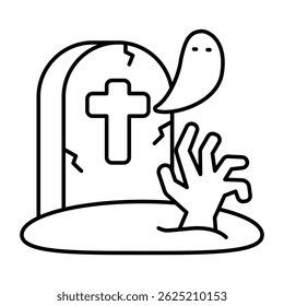 An icon design of graveyard