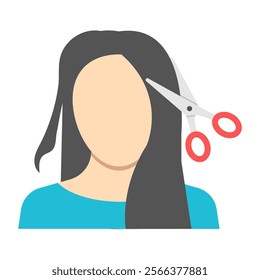 An icon design of hair cut