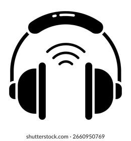 Un diseño de icono de auriculares