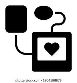 Un diseño de icono de revisión cardíaca, vector editable