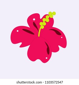 icon design with hibiscus element