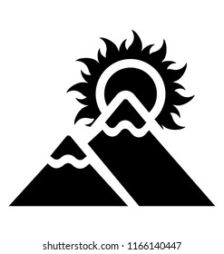 
Icon design of hill station
