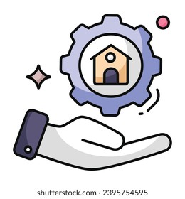 Un diseño de icono para la administración del hogar 