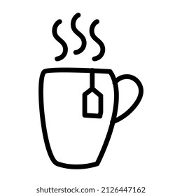 Ein Icon-Design für heißen Teebeutel

