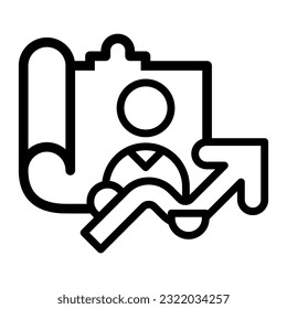 Icon Design or human logo competently vector illustration isolated sign symbol suitable for mobile phone display, website, logo and application interface. Black line style vector icon collection