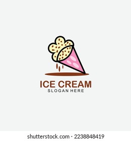 icon design ice cream logo gradient colorful
